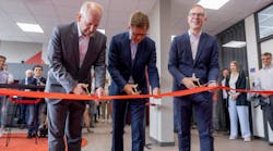 The new security lab at HIMA is inaugurated by (l. to r.) Matthias Ochs, CEO of genua, Steffen Philipp managing partner at HIMA, and J&ouml;rg de la Motte, CEO of HIMA. Source: HIMA