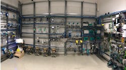 Figure 1: To evaluate Ethernet-APL networking, communications and devices via Profinet protocol, BASF built a field test lab in 2019-20 at its headquarters in Ludwigshafen, Germany. The lab tests flowmeters, level, pressure and temperature transmitters, valve positioners, sensor sets, and other components, which is helping its supplier partners develop Ethernet-APL products. Source: BASF